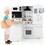 Costway 15392648 Wooden Kid's Corner Kitchen Playset with Stove for Toddlers-White