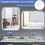 Costway 15629438 32 x 24 Inch Shatterproof Wall Mirror with 3-Color Lights and  Anti-Fog Function