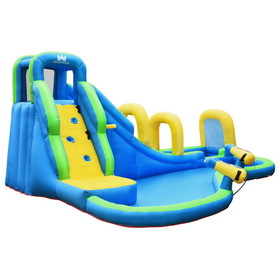 Costway 15746302 Inflatable Water Slide Kids Bounce House with Water Cannons and Hose Without Blower
