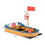 Costway 15789340 Kids' Pirate Boat Sandbox with Flag and Rudder