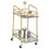 Costway 15923807 2-tier Kitchen Rolling Cart with Steel Frame and Lockable Casters-Gray