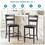 Costway 16420839 2-Pieces Upholstered Bar Stools Counter Height Chairs with PU Leather Cover