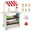 Costway 16748325 Kids Wooden Ice Cream Cart with Chalkboard and Storage