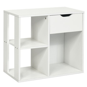 Costway 16798405 3-Tier Side Table with Storage Shelf and Drawer Space