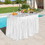 Costway 16947328 4 Feet Plastic Party Ice Folding Table with Matching Skirt