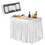 Costway 16947328 4 Feet Plastic Party Ice Folding Table with Matching Skirt