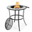 Costway 17436890 23.5 Inches Round Fire Pit Table with Mesh Cover and Fire Poker