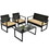 Costway 17605498 4 Pieces Patio Rattan Furniture Set with Seat Cushions and Coffee Table