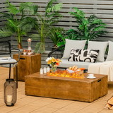 Costway 18064793 2 Piece Outdoor Propane Fire Pit Table Set