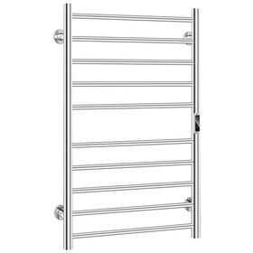 Costway 18349675 10-bar Heated Wall Mounted Towel Warmer with Timer-Silver