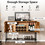 Costway 18423597 Industrial Kitchen Buffet Sideboard with Wine Rack and 2 Doors-Rustic Brown