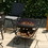 Costway 18794260 Outdoor Wood Burning Fire Pit with Log Storage Rack and Wheels