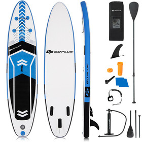 Costway 19035678 10.5 Feet Inflatable Stand Up Paddle Board with Carrying Bag and Aluminum Paddle-M