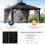 Costway 19068542 10 x 10 Feet Double-Top Hardtop Gazebo with Galvanized Steel Roof-Brown