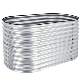 Costway 19247568 Raised Garden Bed with Open Base for Growing Vegetables