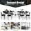 Costway 20719385 5 Pieces Dining Table Set with 4 Chairs