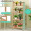Costway 20938675 47.5 Inch 4-Tier Multifunctional Bamboo Bookcase Storage Stand Rack