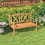 Costway 21849357 2-Person Wood Outdoor Bench with Cozy Armrest and Backrest