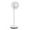 Costway 21985436 9 Inch Portable Oscillating Pedestal Floor Fan with Adjustable Heights and Speeds-White