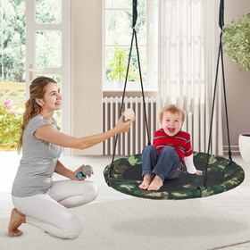 Costway 23198065 40 Inch Flying Saucer Tree Swing Outdoor Play Set with Adjustable Ropes Gift for Kids