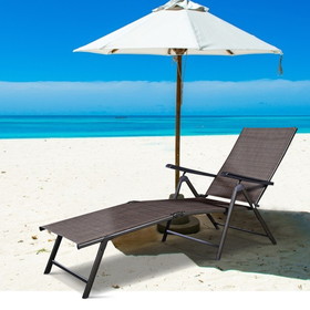 Costway 24037659 Adjustable Chaise Lounge Chair with 5 Reclining Positions