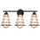 Costway 24081659 3-Light Vanity Lamp Bathroom Fixture with Metal Wire Cage