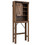 Costway 24359716 Wooden Bathroom Storage Cabinet with Sliding Barn Door and 3-level Adjustable Shelves-Rustic Brown