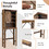 Costway 24359716 Wooden Bathroom Storage Cabinet with Sliding Barn Door and 3-level Adjustable Shelves-Rustic Brown