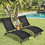 Costway 24579038 2 Pieces Patio Folding and Stackable Chaise Lounge Chair with 5-Position Adjustment-Black