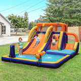 Costway 24719635 4-in-1 Kids Bounce Castle with Splash Pool without Blower