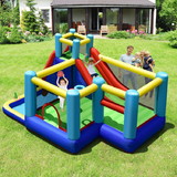 Costway 24913075 8-in-1 Kids Inflatable Bounce House with Slide without Blower