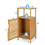 Costway 25064973 Bamboo Bathroom Storage Floor Cabinet with Door and Shelf Corner Cabinet