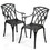 Costway 25763891 2 Pieces Durable Aluminum Dining Chairs Set with Armrests