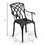 Costway 25763891 2 Pieces Durable Aluminum Dining Chairs Set with Armrests
