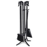 Costway 25780364 5 Pieces Fireplace Iron Standing Tools Set