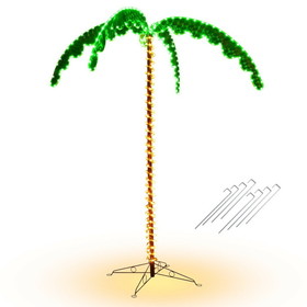 Costway 25791864 7 Feet LED Pre-lit Palm Tree Decor with Light Rope