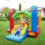 Costway 26478513 Candy Land Theme Kids Inflatable Bounce House with 735W Air Blower