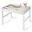 Costway 26478519 3 in 1 Wooden Kids Table with Storage and Double-Sided Tabletop-White