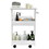 Costway 26579130 Slim Rolling 3-Tier Bathroom  Mobile Shelving Cabinet wih Handle