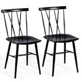 Costway 27035619 Set of 2 Modern Dining Chairs with Backrest
