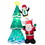 Costway 27039465 8.7 Feet Inflatable Christmas Tree with Santa Claus and Snowman and Penguin Blow-up