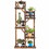Costway 27061943 5-Tier Flower Rack Wood Plant Stand 6 Pots Display Shelf