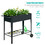 Costway 27560943 Raised Garden Bed Elevated Planter Box on Wheels Steel Planter with Shelf-Black