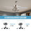 Costway 27583064 52 Inches Ceiling Fan with Wooden Blades and Remote Control-Silver