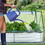 Costway 28149635 6 x 3 x 3 Feet Galvanized Raised Garden Bed with Greenhouse