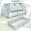 Costway 28149635 6 x 3 x 3 Feet Galvanized Raised Garden Bed with Greenhouse