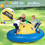 Costway 28176394 7.5 Foot Giant Inflatable Dome Rocker Bouncer with 6 Built-in Handles for Kids-Blue