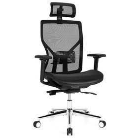 Costway 28351607 High-Back Mesh Executive Chair with Sliding Seat and Adjustable Lumbar Support
