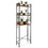 Costway 28753106 3-Tier Over-the-Toilet Storage Rack with 3 Hooks-Rustic Brown