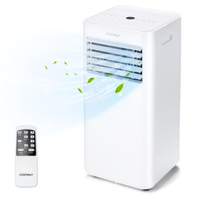 Costway 28795643 4-in-1 8000 BTU Air Conditioner with Cool Fan Dehumidifier and Sleep Mode-White